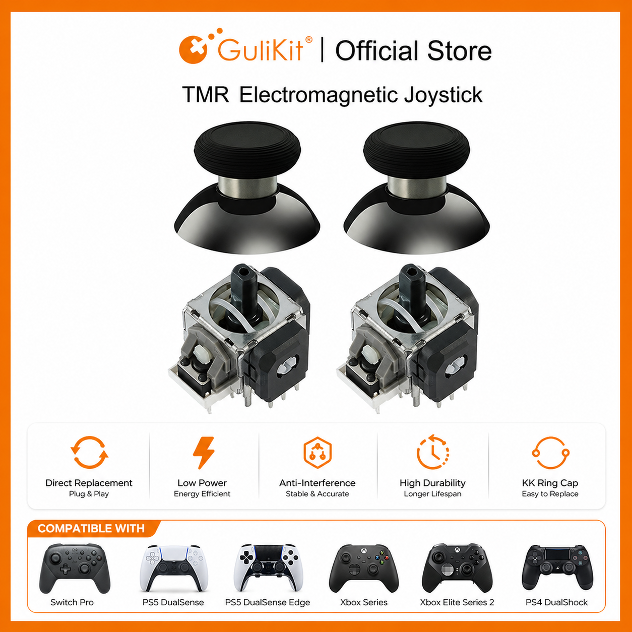 Gaming Console Gp Pro - GuliKit TMR Joystick with Stick Cap