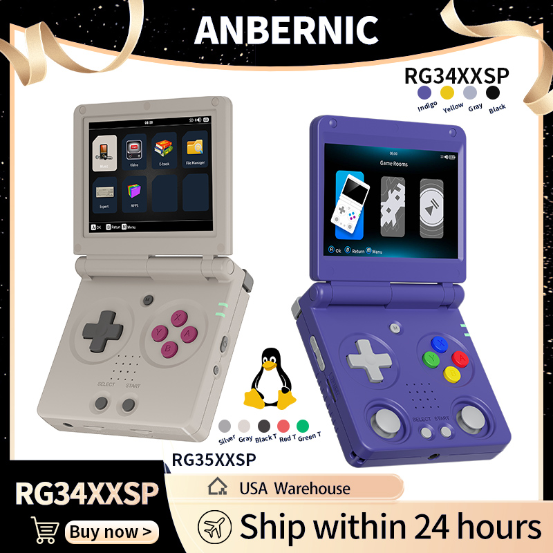Anbernic RG34XXSP RG35XXSP Fli – обзор и цена Gaming Console Handheld Retro