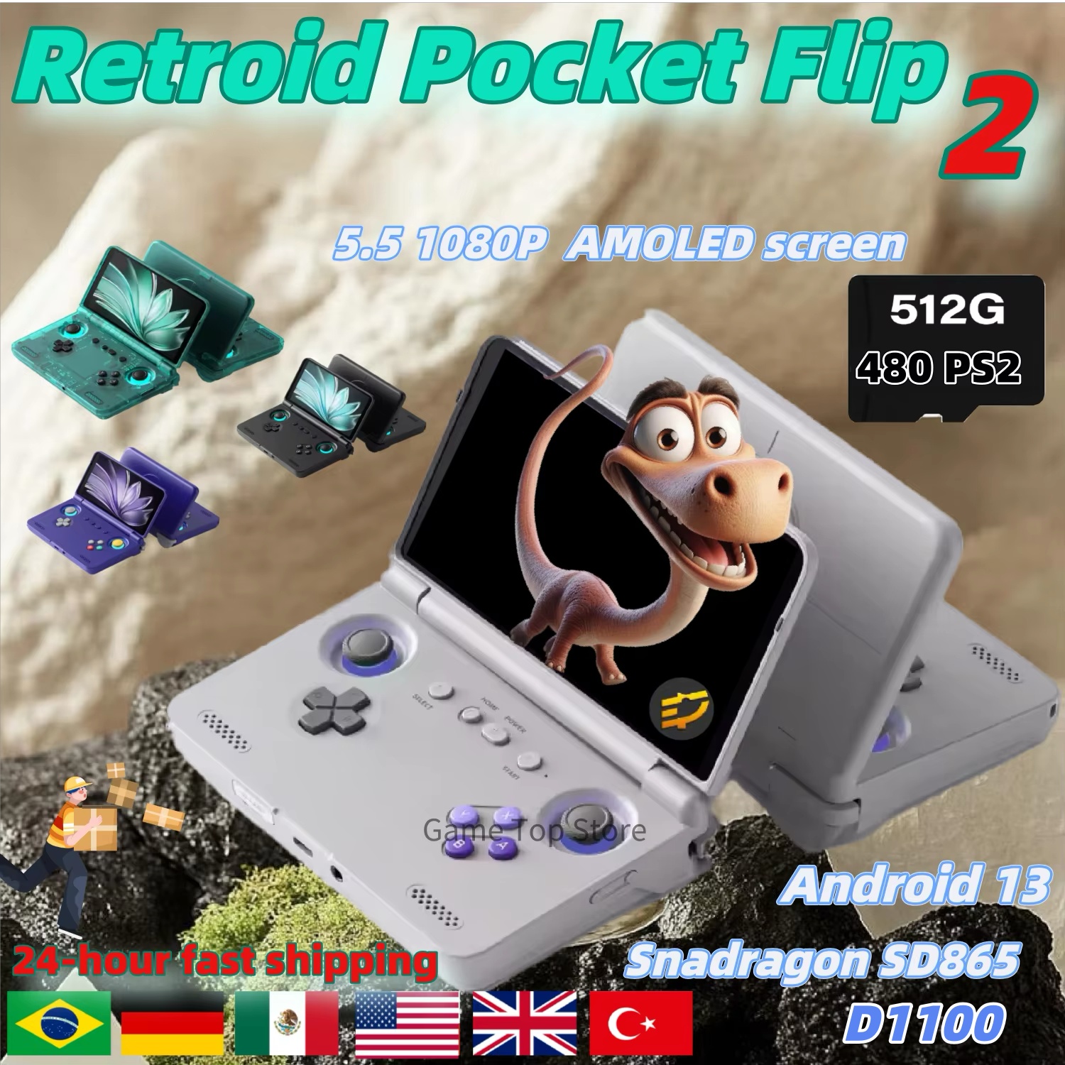Retroid Pocket Flip 2 Handheld – обзор и цена Gaming Console Handheld Android