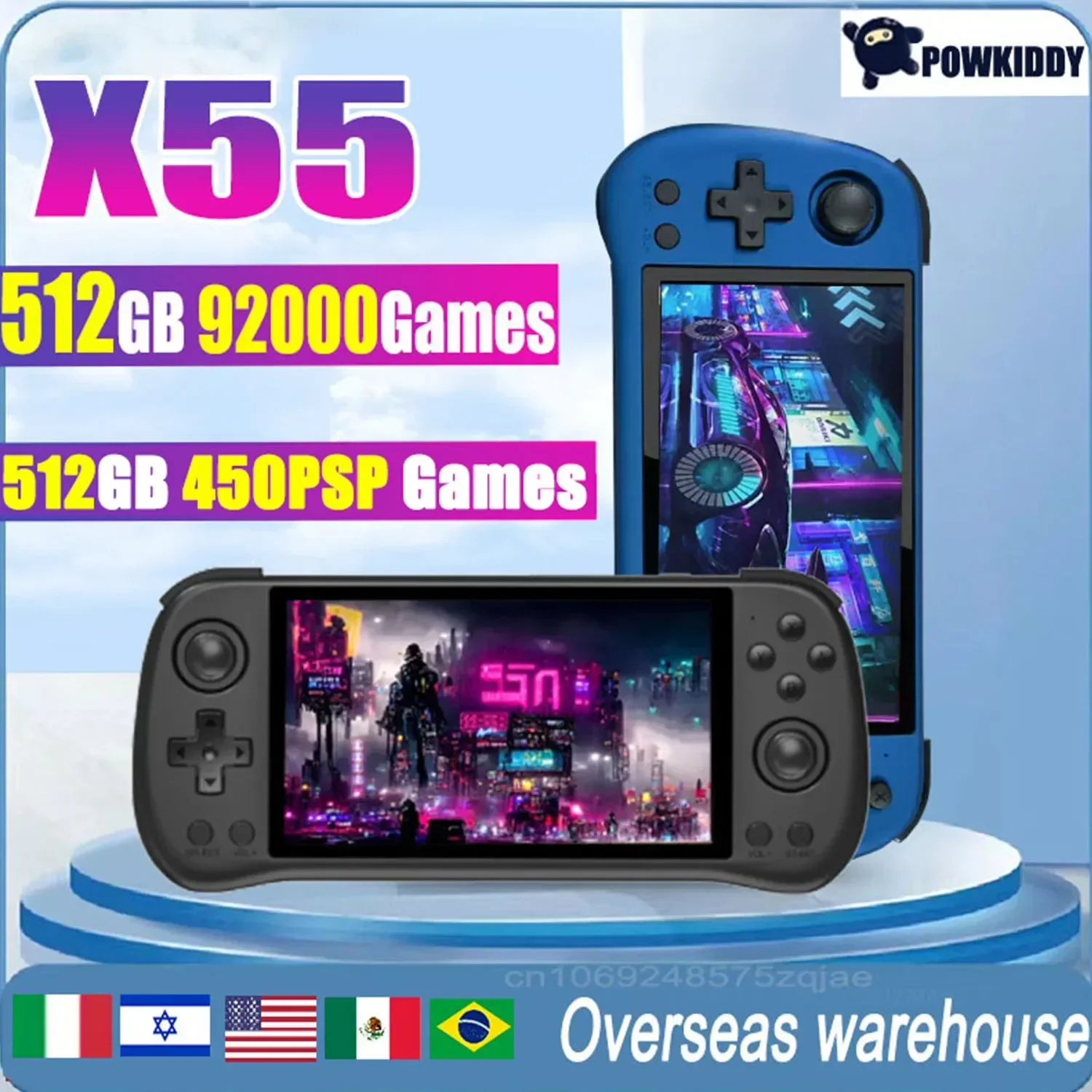 POWKIDDY X55 5.5INCH IPS Scree – обзор и цена Gaming Console X55