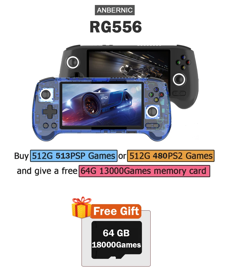 ANBERNIC RG556 Handheld Game C – обзор и цена Gaming Console Handheld Android